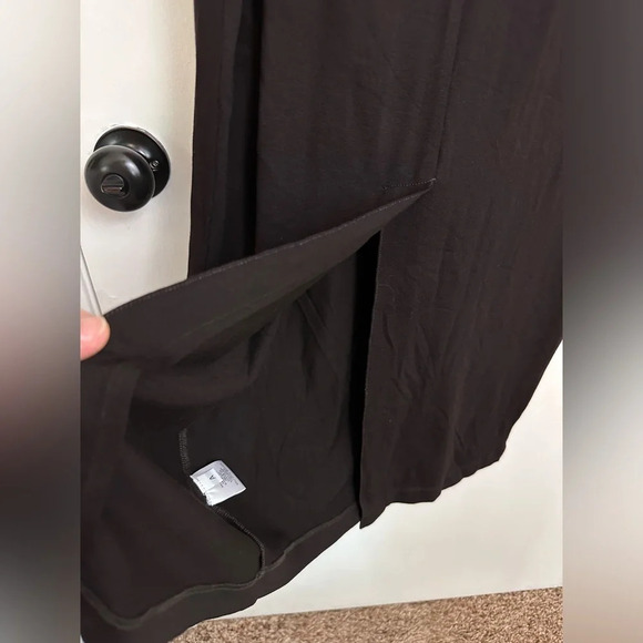 Eileen Fisher Brown academia earthy Maxi Skirt Casual stretchy Sz L #1304 - Picture 3 of 7